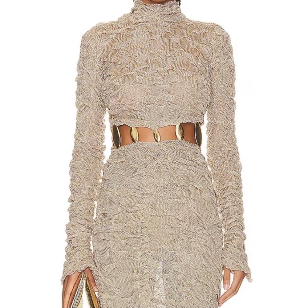 Simkhai Karissa metallic gown - NWT- size small - Picture 8 of 16